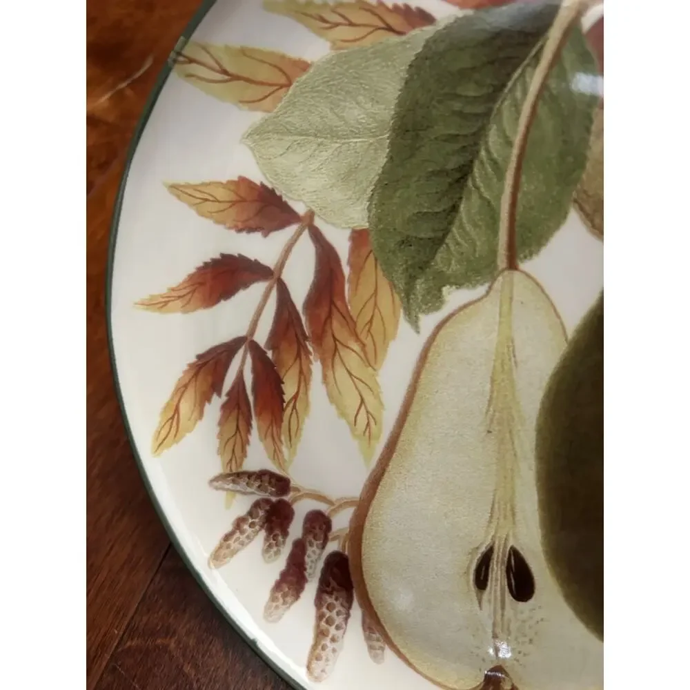 William Sonoma Harvest Fruit Ceramic Salad Plates, Cozy Home Vibes, Set of Two